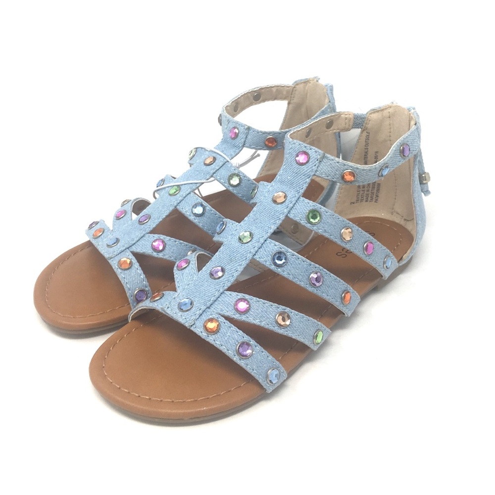 Stevie Girls Gladiator Sandals Flat My Squad Sz 2